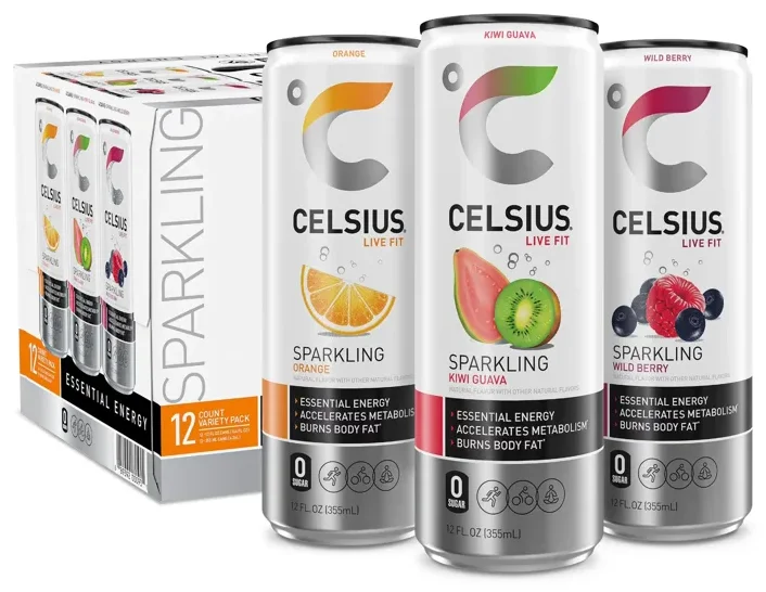 Latas de bebida energética Celsius